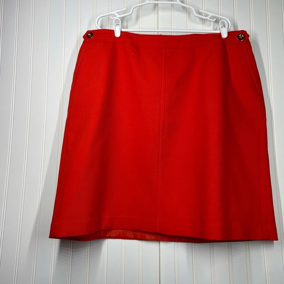 Talbots Women’s Red Side Two Pocket Above Knee Length Mini Skirt Size 20W - Picture 1 of 8
